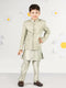 Boy's' Mint Green Jodhpuri, Kurta And Pyjama Set